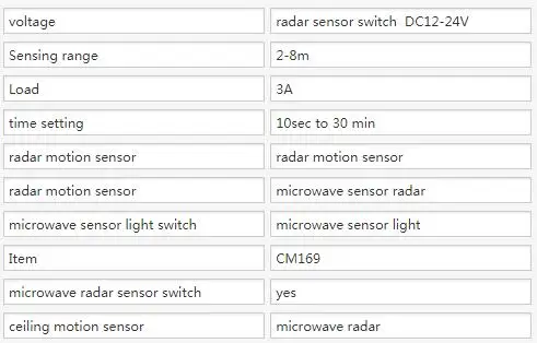 Hot Sale DC12-24V Auto Infrared Body Motion Sensor PIR Sensing Switch Microwave Radar Sensor Board free shipping 