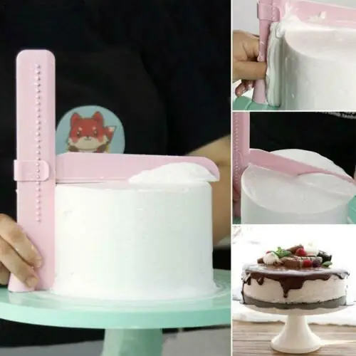 Adjustable Turning Icing Smoother Blade Cake Sugar craft Handgrip Smooth Buttercream Decor Plastic Bakeware Tools | Дом и сад