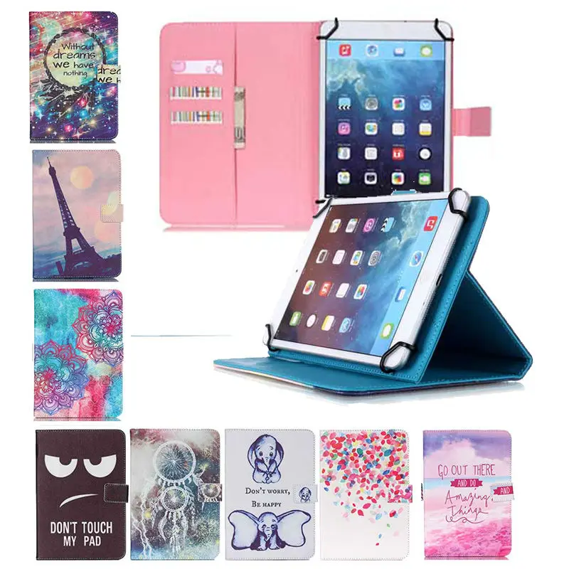 

For Wolder miTab IRON 9 inch Case Print Flip leather Protective Cover Case For funda tablet 10.1 universal tablet With Card Slot