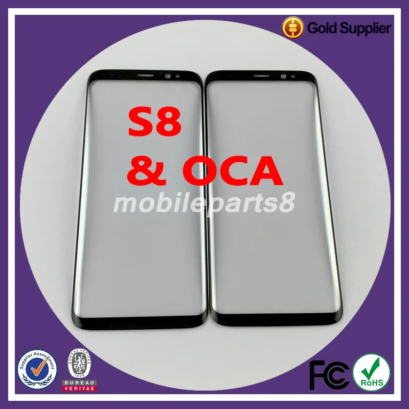10 шт./лот бесплатная доставка внешнее стекло с oca для samsung S8 note9 note8 S9 S10 + переднее
