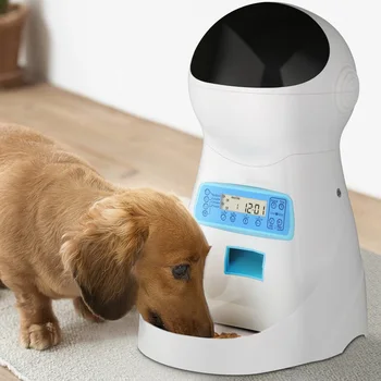 

3L Automatic Pet Feeder Dog Cat Food Dispenser with Time and Meal Size Programmable LCD Display and Meal Call Recorder for pets