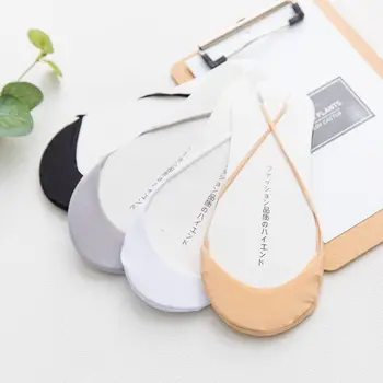 

Spring and Summer New Suspender Ice Silk Lady with Footpad Summer Invisible Socks and Female Socks Foot Bottom Anti-skid