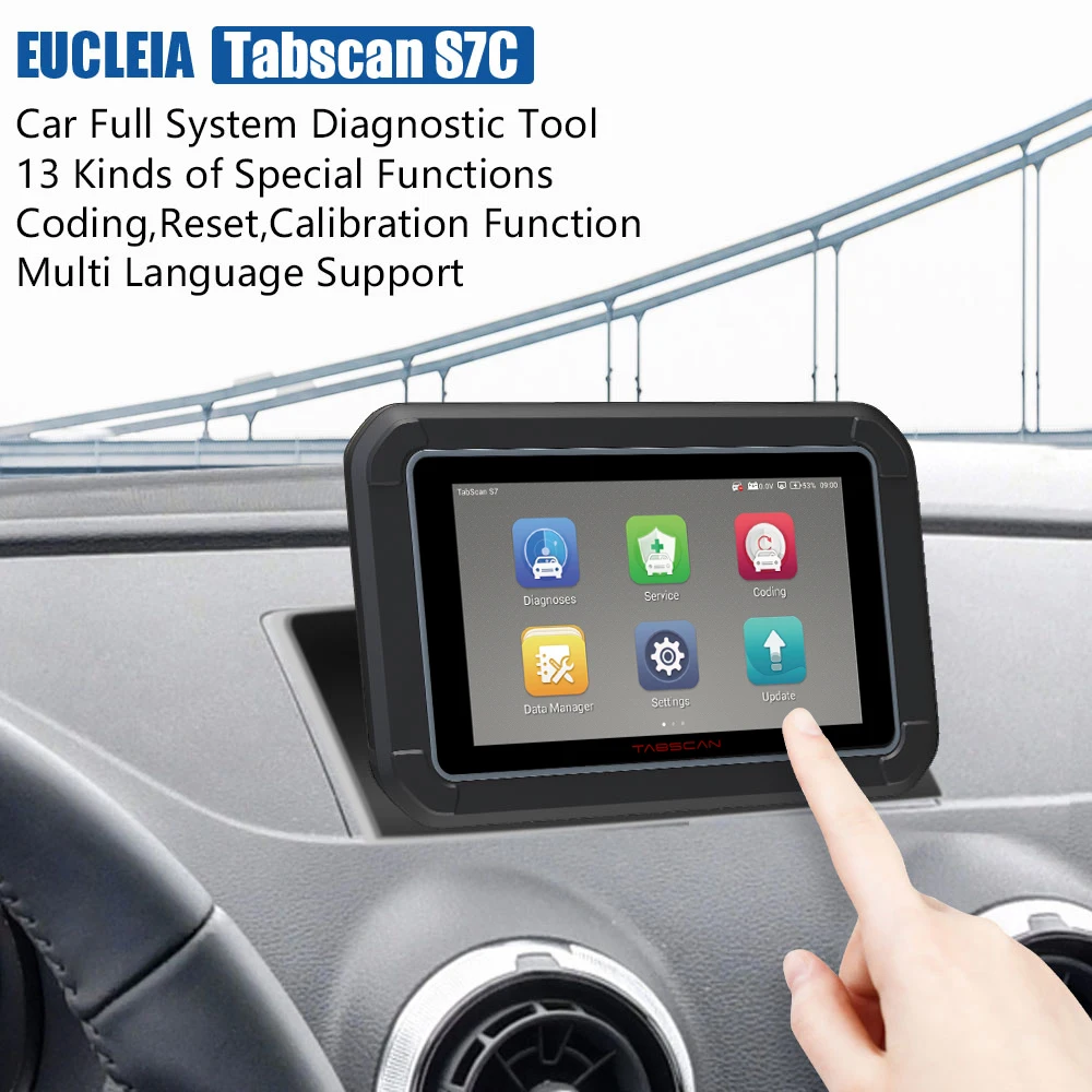 EUCLEIA S7C OBD2 автомобильный сканер полная система OBD2 автомобильный диагностический инструмент ABS SAS EPB DPF масляный Сервис Сброс OBD автоматический сканер ODB