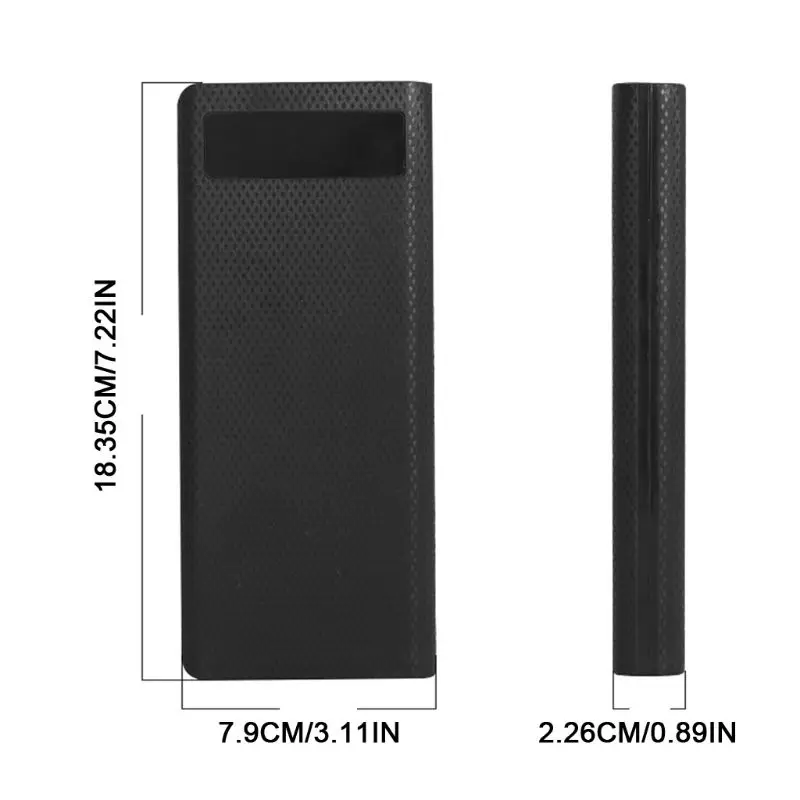 3 порта вход двойной USB выход Светодиодный светильник 8x18650 батарея DIY банк питания
