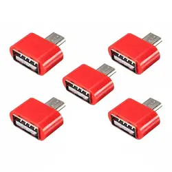 5 шт. Новый Micro-USB разъем USB 2,0 Женский мини-адаптер OTG конвертер для Android