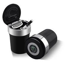 OGLAND пепельница для автомобиля со светящимся Blu-Ray светодиодный светильник пепельница для сигарет переносная универсальная пепельница из нержавеющей стали цилиндр бездымный