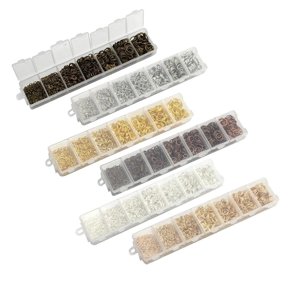 

1450 Pieces 3/4/5/6/7/8/10mm DIY Jewelry Findings Single Loop Round Open Jump Rings Findings Accessories