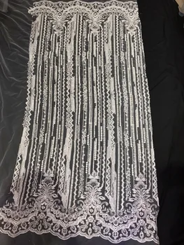 

David-9408 hot selling Embroidered tulle french net fabric elegant Embroidered tulle fabric for wedding dress