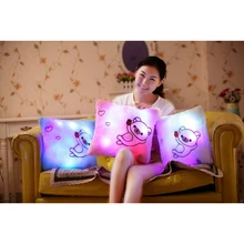 Children s Day Hot font b LED b font Light Colorful Play Music Pillow Square Bear