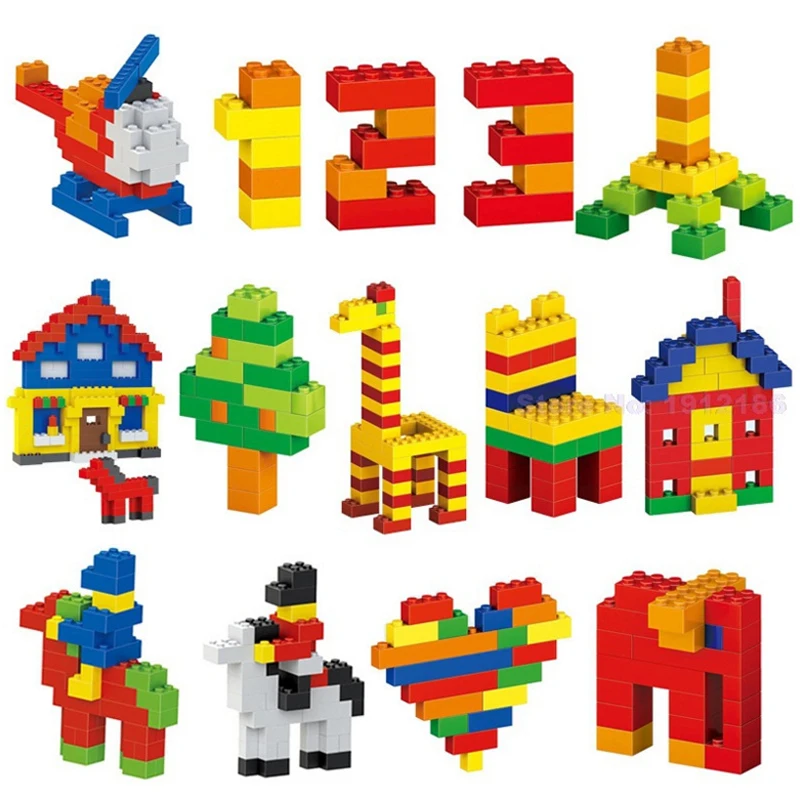 1200 Pcs Building Blocks DIY Legoings City Creative Bricks Set Toy Model Educational Bulk Toys for Children Birthday Gift J03201