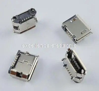 

100Pcs Micro USB Type B Female 5 Pin DIP Socket Connector DIY