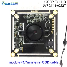 CCTV Mini Camera Module 1080P 2.0MP 4 in 1 AHD-H/CVI/TVI/CVBS 0237+NVP2441 1/2.8”CMOS Sensor +OSD cable+HD 3.7mm pinhole lens