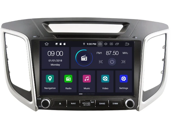 Clearance Quad-Core Android 9.0 CAR DVD Player For HYUNDAI ix25/CRETA car multimedia AUTO support DVR WIFI DAB OBD 3