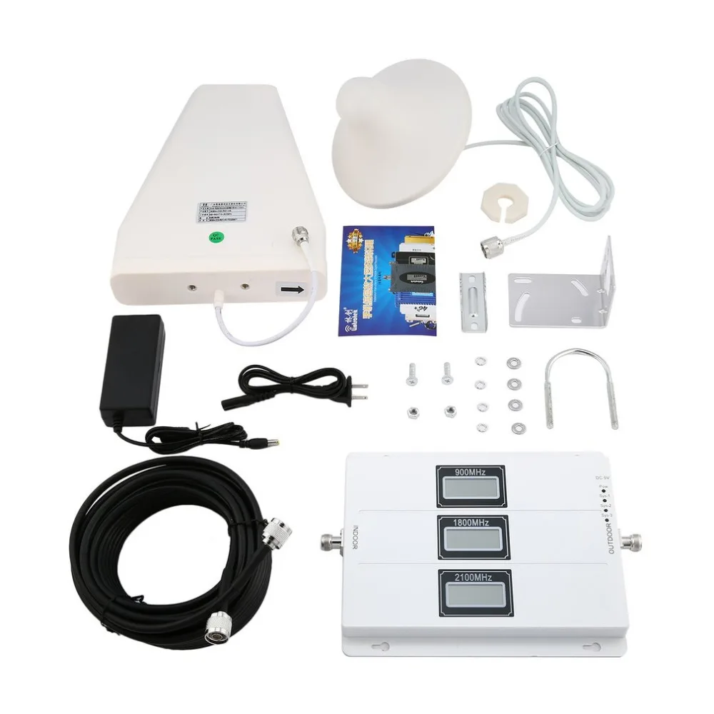 

GSM 900MHZ 1800MHZ 2100MHZ External Outdoor Repeater Signal Amplifier Portable Size Mobile Phone Signal Amplifier