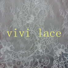 MX02157#1,5*3 метра белый шнур французская вышивка тюлевой сеткой кружевная ткань для свадьбы/вечерние платья/вечерние, во все страны мира