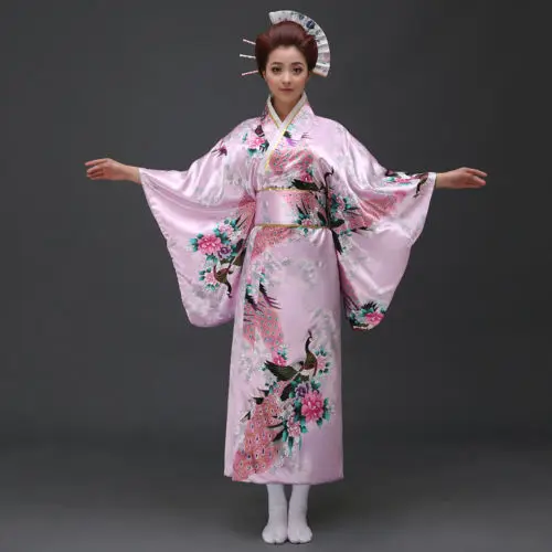 17 стилей Винтаж японская гейша кимоно юката костюм хаори Ретро женское платье Obi косплей платье - Цвет: style  5