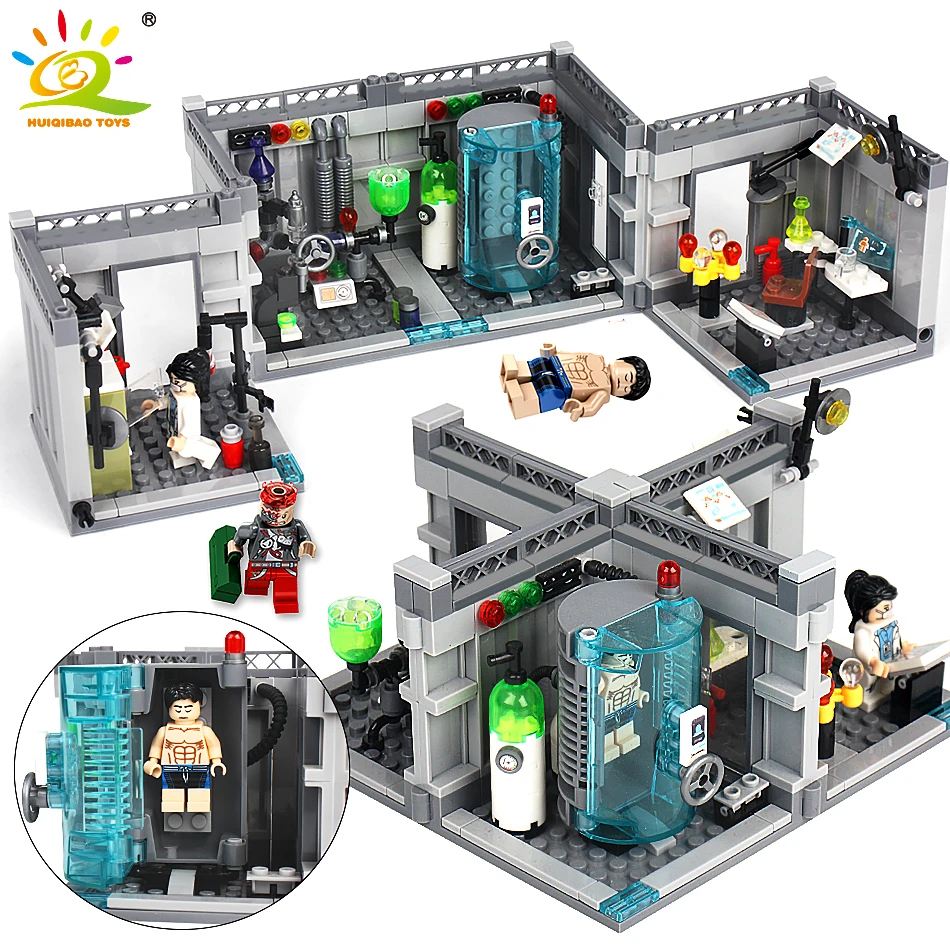 

367pcs Police Biochemical Lab Building Blocks compatible legoing City Creator Figures Educational model bricks toys for Children