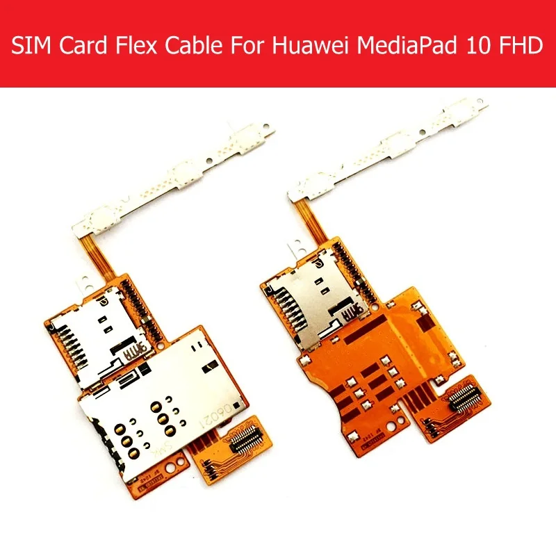Двойной и одинарный гибкий кабель для Sim карты Huawei MediaPad 10 FHD S10 101 Power & Volume Memory Card Reader