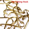 20pcs/lot High Carbon Steel Fishing Hooks Fly fishing 8#12#14#16# artificial gold Color single Carp hook Sea Tackle Accessories ► Photo 2/6