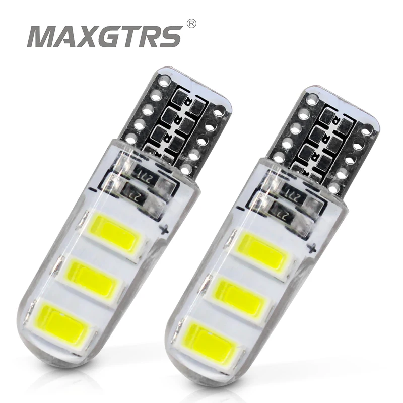 

10x Newest T10 194 168 W5W 6Smd 5730 Car Led Silicone Shell Auto Dome Parking Lights Car Side Wedge Light Lamp Bulb Car Styling