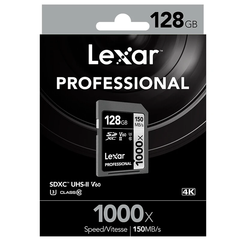Оригинальная SD карта Lexar 128 ГБ 1000x UHS II U3 SDHC SDXC 32 Гб памяти 16 64 sd 150 МБ/с./с класс 10 cartao de