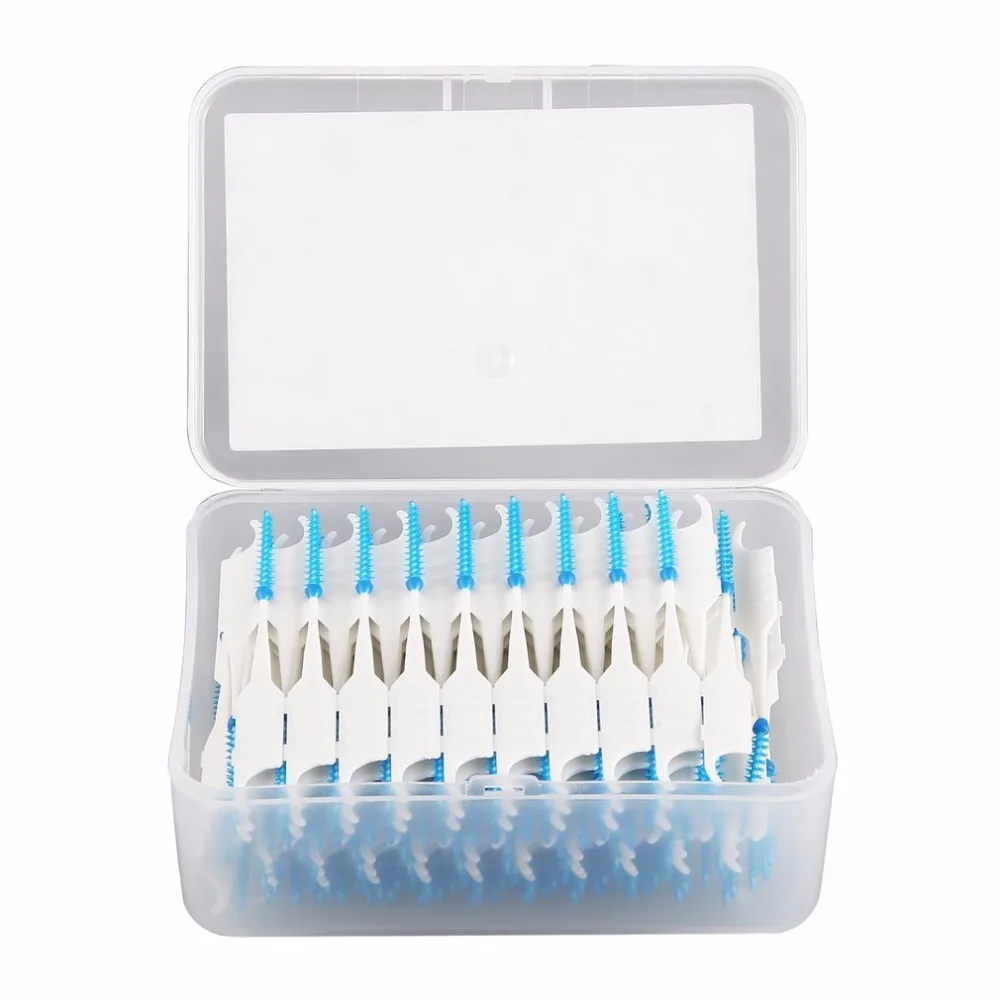 

200pcs/Box SOFT Interdental Brush Disposable Dental Floss Brush teeth stick Silicone Oral floss heads Professional dental care