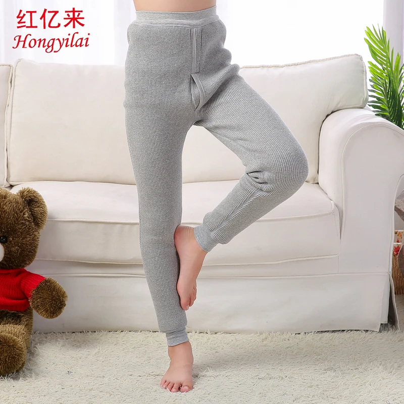 Hongyilai boy's warm pants 100 cotton spring Autumn thermal leggings
