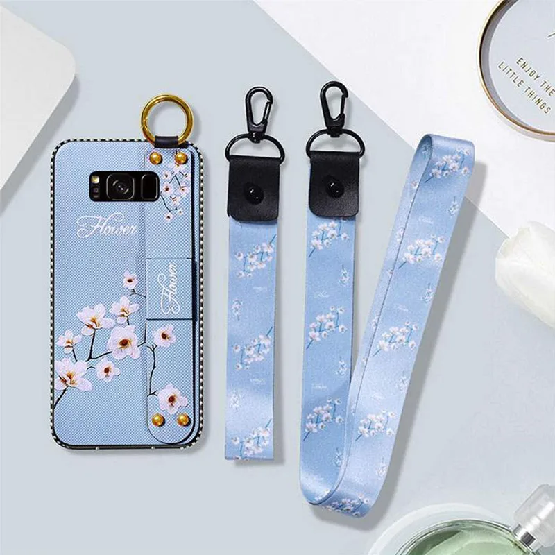 Блестящий чехол из ТПУ с алмазным ремешком для samsung galaxy s8 s9 s10 A30 A20 A70 A50 M30 20 10 A8 A9 A6 A7
