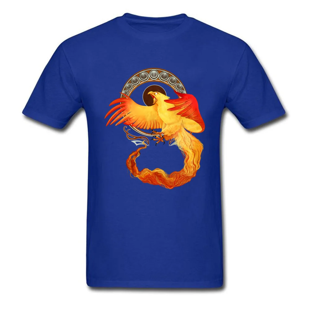 Phoenix Pure Cotton Funny T Shirt New Arrival Short Sleeve Adult Top T-shirts cosie Summer Sweatshirts Round Neck Phoenix blue