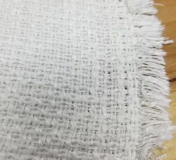 

Free ship off white tweed fabric price for 1 meter 59"