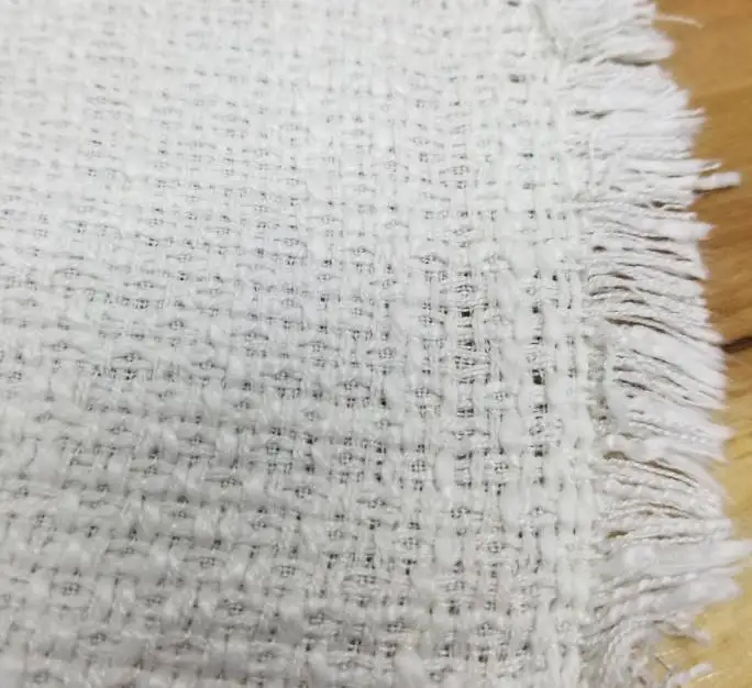 

Free ship off white tweed fabric price for 1 meter 59"