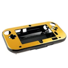 Золото анти-шок жесткий Алюминий крышка металлическая коробка случае В виде ракушки для Nintendo Wii U Gamepad