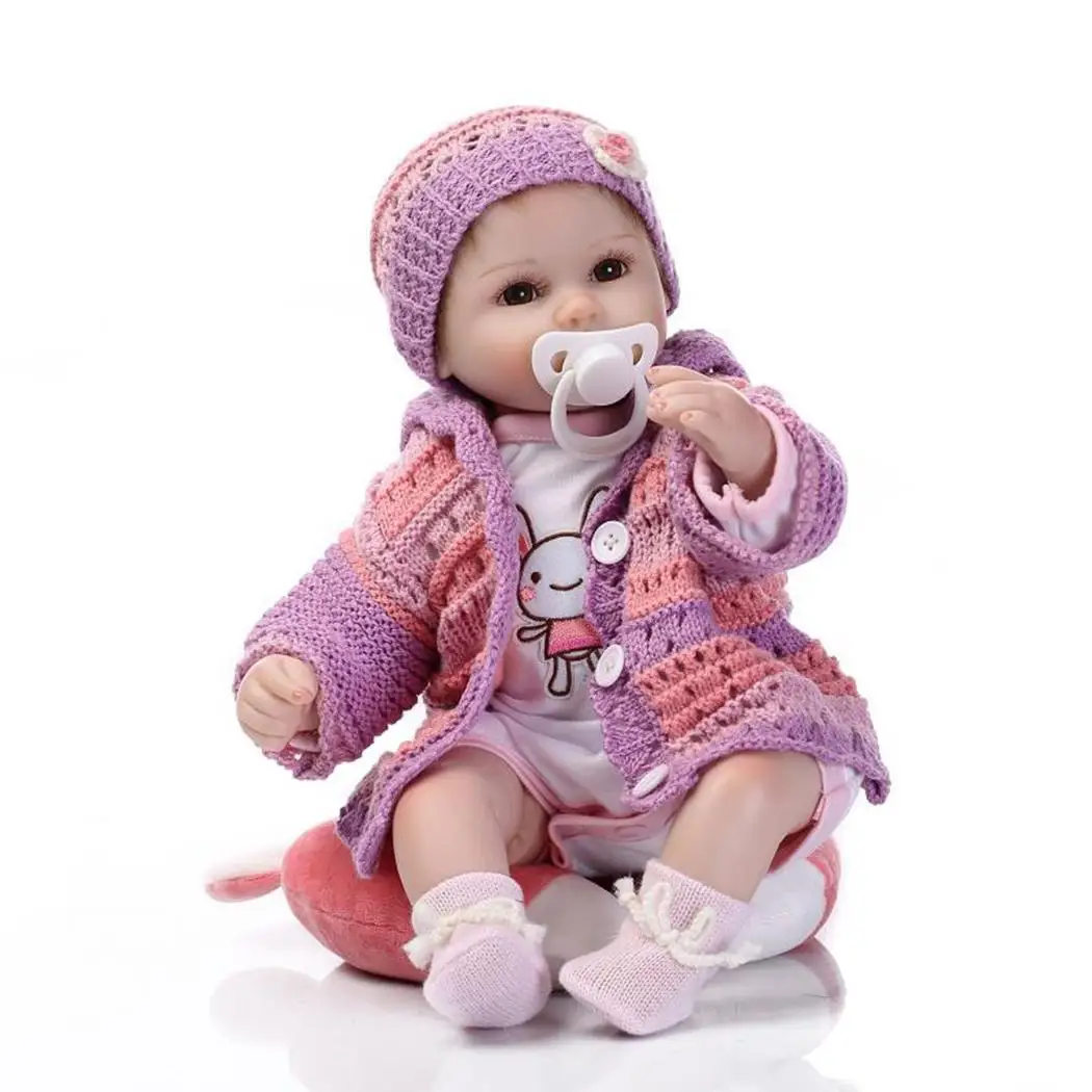 

18'' Babies Dolls Reborn Baby Realistic Soft Doll Toys Baby Silicone Girl Reborn Lifelike Gift For Children Christmas