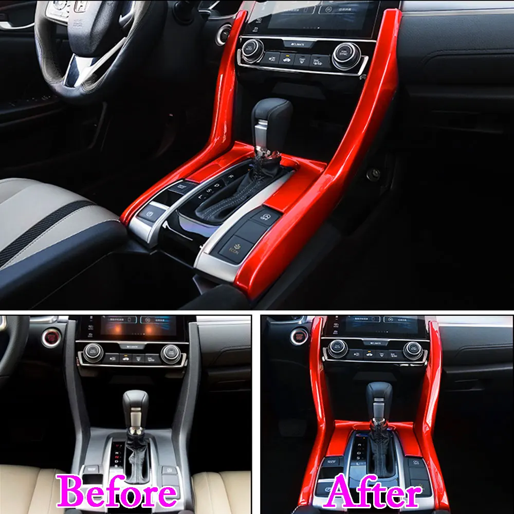 For Honda Civic 10th 2016 2017 2018 Red Color Car Interior Full