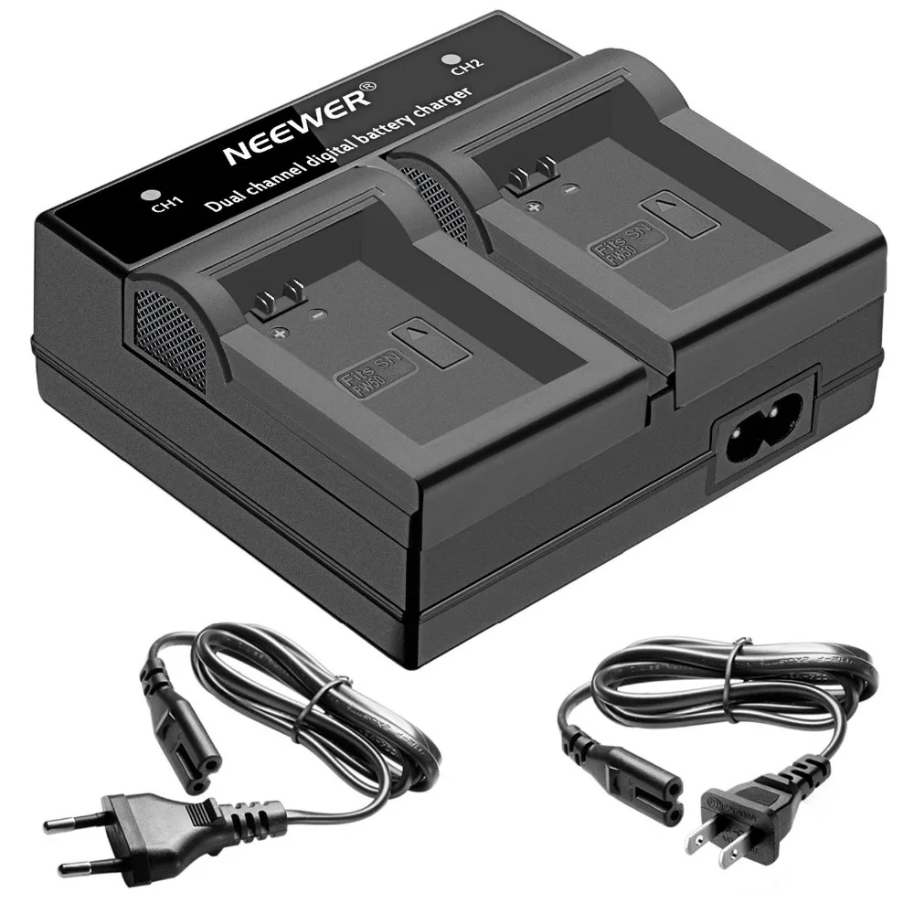 Neewer LED Dual Channel Digital Battery Charger for Sony NP FW50