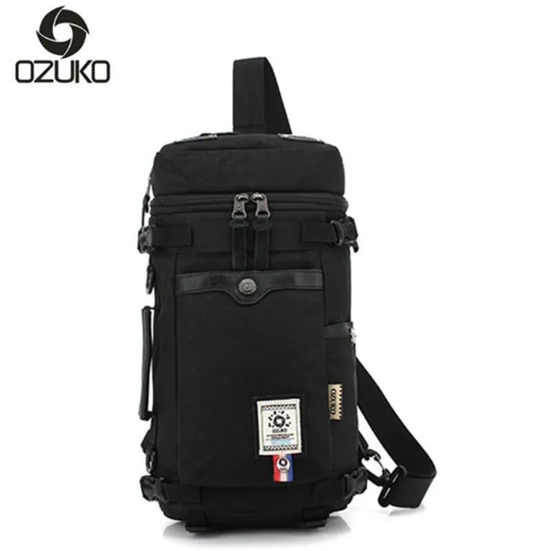 

OZUKO New Arrival Multi-Function Men Women Chest Bag Large Capacity Mens Leisure Travel Messengers Crossbody Bag Shoulder Bags