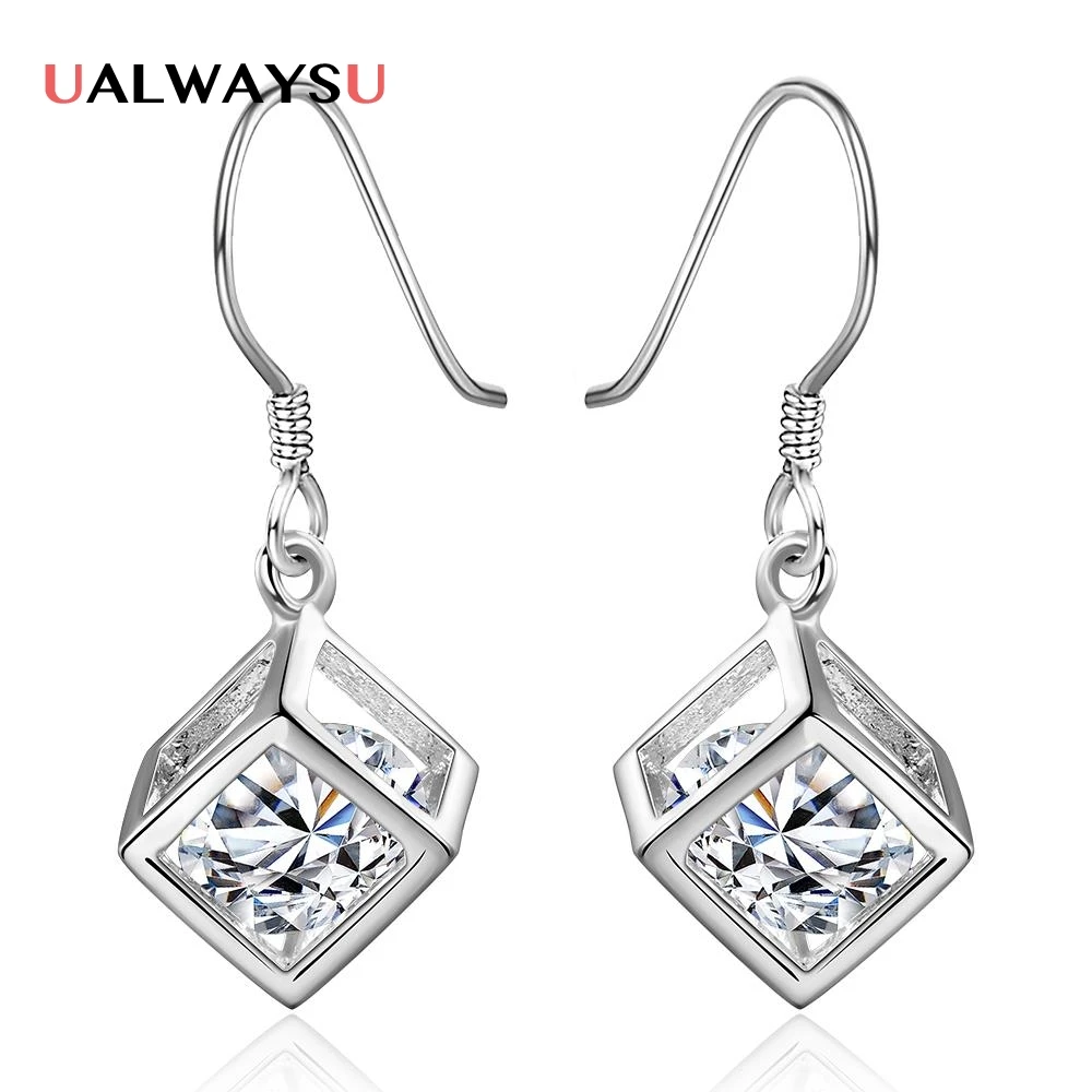 E583 Оптовая Продажа Модные с серебряным покрытием Jewelry Серьги падения мотаться