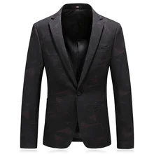 MarKyi fashion print winter men blazer slim fit new brand single button men's blazers and suit jackets plus size 4xl