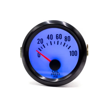 

CNSPEED 2 inch 52mm oil Pressure Gauge Sensor For Car Black Oil Pressure Indicator Blue LED /Auto Oil Pressure Gauge xs100014