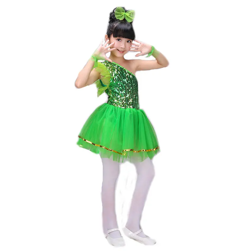 

Girls Clothes 2018 New Summer Strap Tutu Cupcake Kids Sequin Party Dress Ballerina Costume for Girls Jazz Dance Clothes