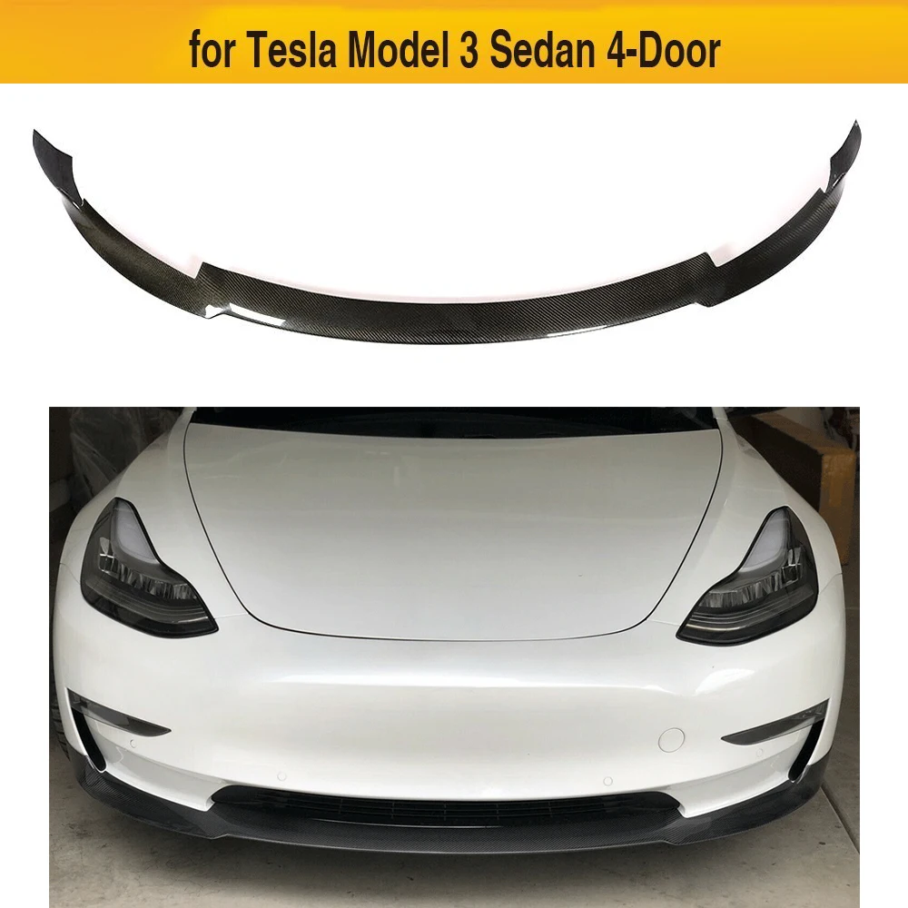 Car Front Bumper Lip For Tesla Model 3 Base Sedan 4 Door Long