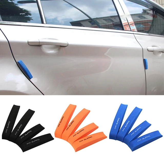 Lot de 4 protections de bord de portière de voiture anti-rayures de 89,9 cm  – Bandes autocollantes de protection universelles pour toutes les voitures,  véhicules, VUS, accessoires automobiles pour femme (noir/blanc) 