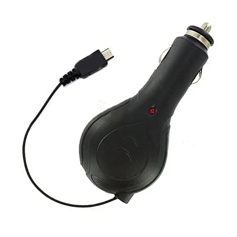Universal Micro USB Retractable 1A Car Charger Adapter Mobile Phones V8