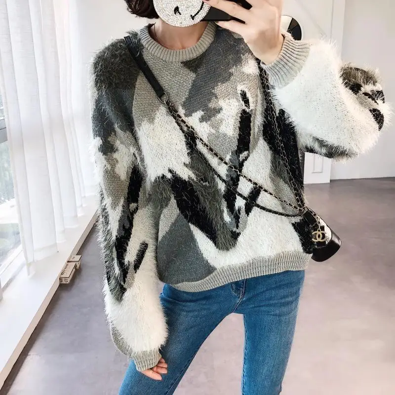 2019 New Three Color Crash Sweater Warm Sleeves Long Sleeved Sweater Casual Commuter Pullovers Fashion Sweater Women 2019 New Three Color Crash Sweater Warm Sleeves Long Sleeved Sweater Casual Commuter Pullovers Fashion Sweater Women
