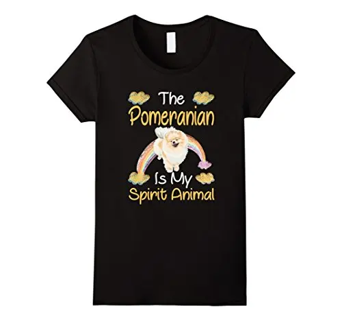 

The Pomeranian Is My Spirit Animal T-shirt Fashion Harajuku Female T Shirt Kawaii Punk Tops Tees Fashion Summer Sexy