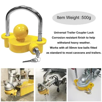 

Trailer Coupling Hitch Lock Trailer Parts Universal Tow Ball Car Security Anti-Theft Lock Trailer Accessories