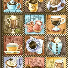Кофе, чай, чашка, полный, стразы, 5D, DIY алмазная живопись на заказ, вышивка крестом, наборы, Алмазная мозаика, для дома