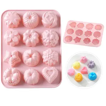

Heart Stars Flower Cake Mold Silicone Molds Fondant Craft Cake Candy Chocolate Sugarcraft Ice Pastry Baking Tool Mould