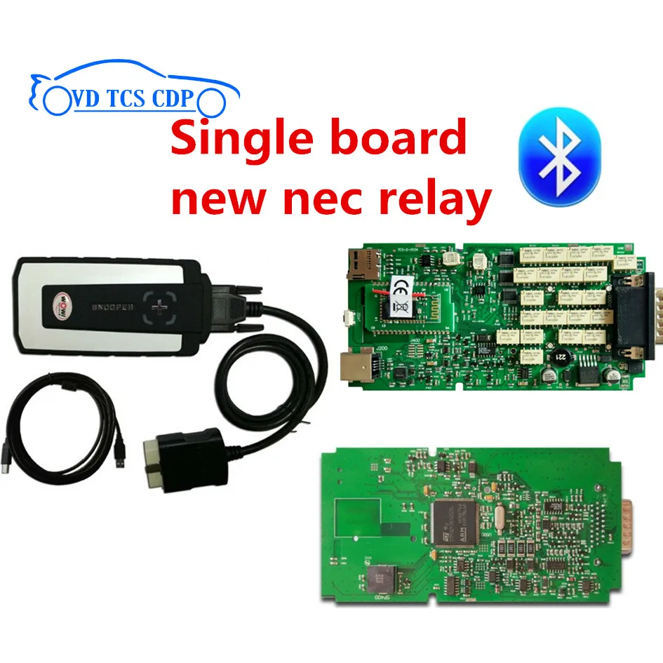 

Quality A++ New vci Single green PCB With bluetooth can choose wow cdp snooper new nec relay with 2015.2 R2 newest version
