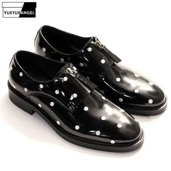 

New 2019 Men Formal Shoes Leather Zipper Pointed Toe Footwear Man Black Party Mens Dress Shoes Luxury Man Shoe Sapato Masculino